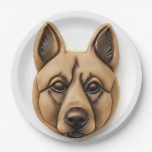 Belgisch Malinoi Dog 3D Inspiriert Pappteller (Vorderseite)