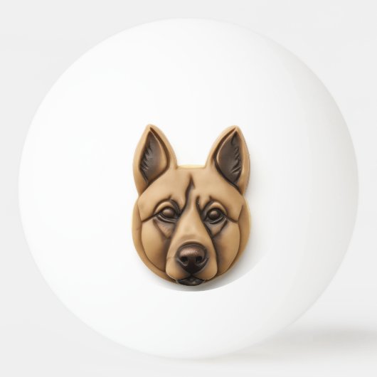 Belgisch Malinoi Dog 3D Inspiriert Tischtennisball (Rückseite)