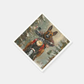 Belgisch Malinoi Dog Weihnachten Serviette (Ecke)