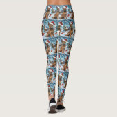Belgisch Malinoi Dog Winter Wonderland Weihnachten Leggings (Rückseite)