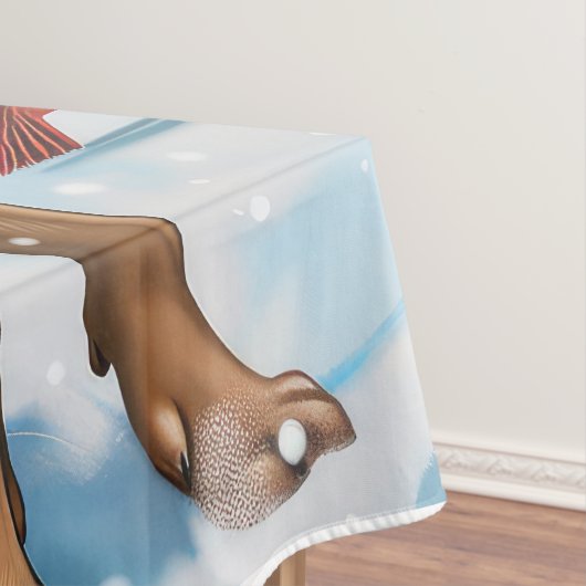 Belgisch Malinoi Dog Winter Wonderland Weihnachten Tischdecke (Beispiel)