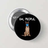 Belgisch Malinoi Ew People Dog Tragemaske Button (Vorne & Hinten)