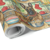 Belgisch Malinoi Feiertag Backen: Feierliche Weihn Geschenkpapier (Rolleneckpunkt)