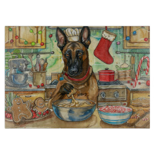 Belgisch Malinoi Feiertag Backen: Feierliche Weihn Schneidebrett
