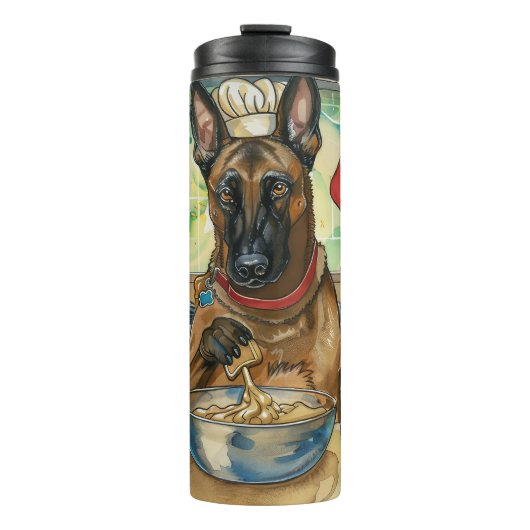 Belgisch Malinoi Feiertag Backen: Feierliche Weihn Thermosbecher (Vorderseite)
