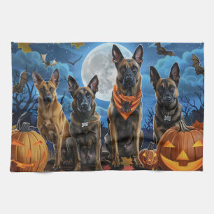 Belgisch Malinoi Halloween Spooky Geschirrtuch