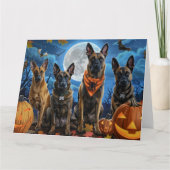 Belgisch Malinoi Halloween Spooky Karte (Vorderseite)