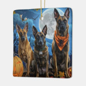 Belgisch Malinoi Halloween Spooky Keramikornament (Links)