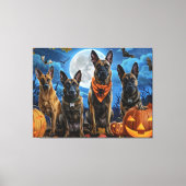 Belgisch Malinoi Halloween Spooky Leinwanddruck (Vorderseite)