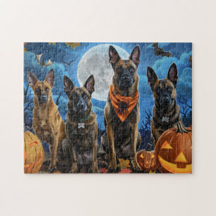 Belgisch Malinoi Halloween Spooky Puzzle
