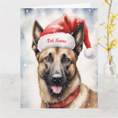 Belgisch Malinoi Weihnachten Personalisiert Karte (Gelbe Blume)