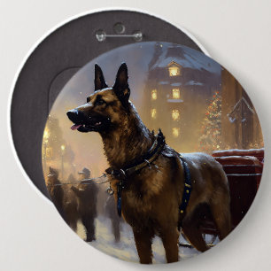 Belgisch Malinoi Weihnachtsfeiertage Button