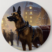 Belgisch Malinoi Weihnachtsfeiertage Button (Vorderseite)