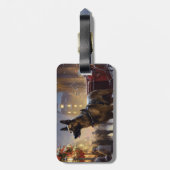 Belgisch Malinoi Weihnachtsfeiertage Gepäckanhänger (Rückseite vertikal)