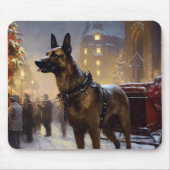 Belgisch Malinoi Weihnachtsfeiertage Mousepad (Vorne)