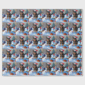 Belgisch Malinoi Weihnachtsfest Schneeszene Geschenkpapier (Flach)