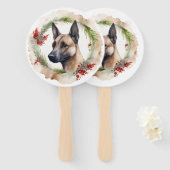 Belgisch Malinoi Weihnachtsschrei Festlicher Papi Fächer (Vorne und Hinten)