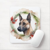 Belgisch Malinoi Weihnachtsschrei Festlicher Papi Mousepad (Mit Mouse)