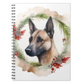 Belgisch Malinoi Weihnachtsschrei Festlicher Papi Notizblock (Vorderseite)