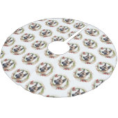 Belgisch Malinoi Weihnachtsschrei Festlicher Papi Polyester Weihnachtsbaumdecke (Schrägansicht)