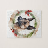 Belgisch Malinoi Weihnachtsschrei Festlicher Papi Puzzle (Horizontal)