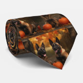 Belgisch Malinoi Welpe Autumn Delight Pumpkin Krawatte (Gerollt)