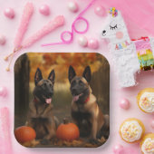 Belgisch Malinoi Welpe Autumn Delight Pumpkin Pappteller (Party)