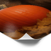 Belgisch Malinoi Welpe Autumn Delight Pumpkin Poster (Ecke)
