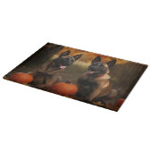 Belgisch Malinoi Welpe Autumn Delight Pumpkin Schneidebrett (Ecke)