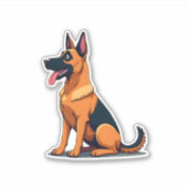 Belgisch Malinois (6) Aufkleber (Vorderseite)