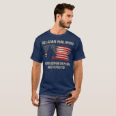 Belgisch Malinois American Flag Funny Dog Geschenk T-Shirt (Vorne ganz)