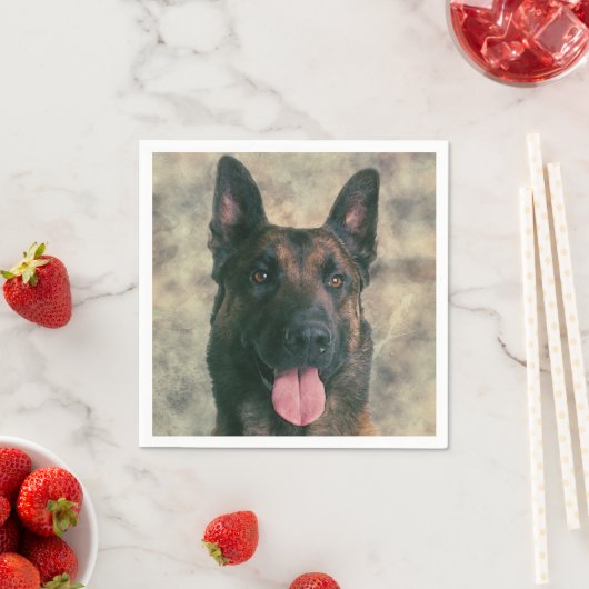 Belgisch Malinois - Belgischer Hirte - Maligator Serviette (Beispiel)