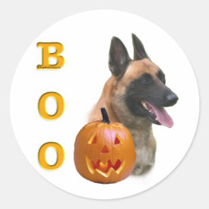 Belgisch Malinois Boo Runder Aufkleber