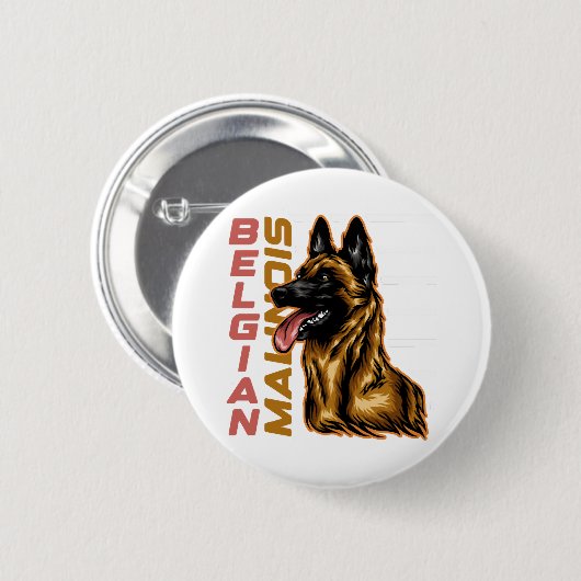 Belgisch Malinois Button (Vorne & Hinten)