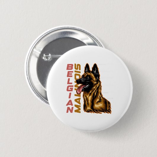 Belgisch Malinois Button (Vorne & Hinten)