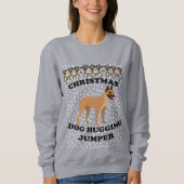Belgisch Malinois Christmas Dog Hugging Sweatshirt (Vorderseite)