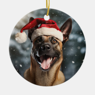 Belgisch Malinois Christmas Keepake Keramik Ornament