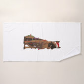 Belgisch Malinois Christmas Lights Xmas Dog Lover Badehandtuch (Badehandtuch)