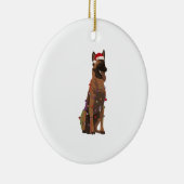 Belgisch Malinois Christmas Lights Xmas Dog Lover Keramik Ornament (Rechts)