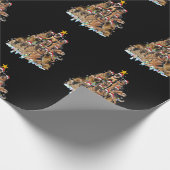 Belgisch Malinois Christmas Tree Weihnachtsmannmüt Geschenkpapier (Ecke)