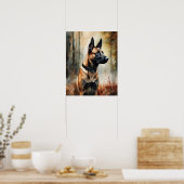 Belgisch Malinois Dog Art Print Poster (Küche)