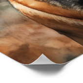 Belgisch Malinois Dog Art Print Poster (Ecke)