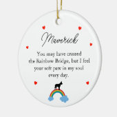 Belgisch Malinois Dog Custom Memorial Keramik Ornament (Links)