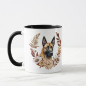 Belgisch Malinois Dog Herbstkranz Tasse (Links)