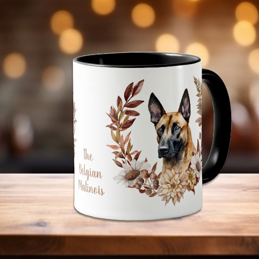 Belgisch Malinois Dog Herbstkranz Tasse