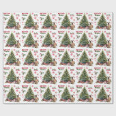 Belgisch Malinois Dog Holiday Tree Geschenkpapier (Flach)