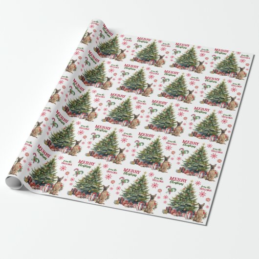 Belgisch Malinois Dog Holiday Tree Geschenkpapier (Ungerollt)