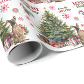 Belgisch Malinois Dog Holiday Tree Geschenkpapier (Rolleneckpunkt)