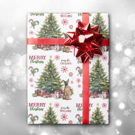 Belgisch Malinois Dog Holiday Tree Geschenkpapier