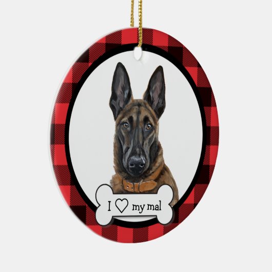 Belgisch Malinois Dog Ornament (Rechts)